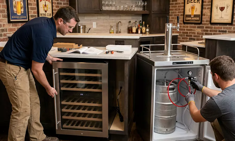 Wine Cooler and Kegerator Installation in Everett, MA